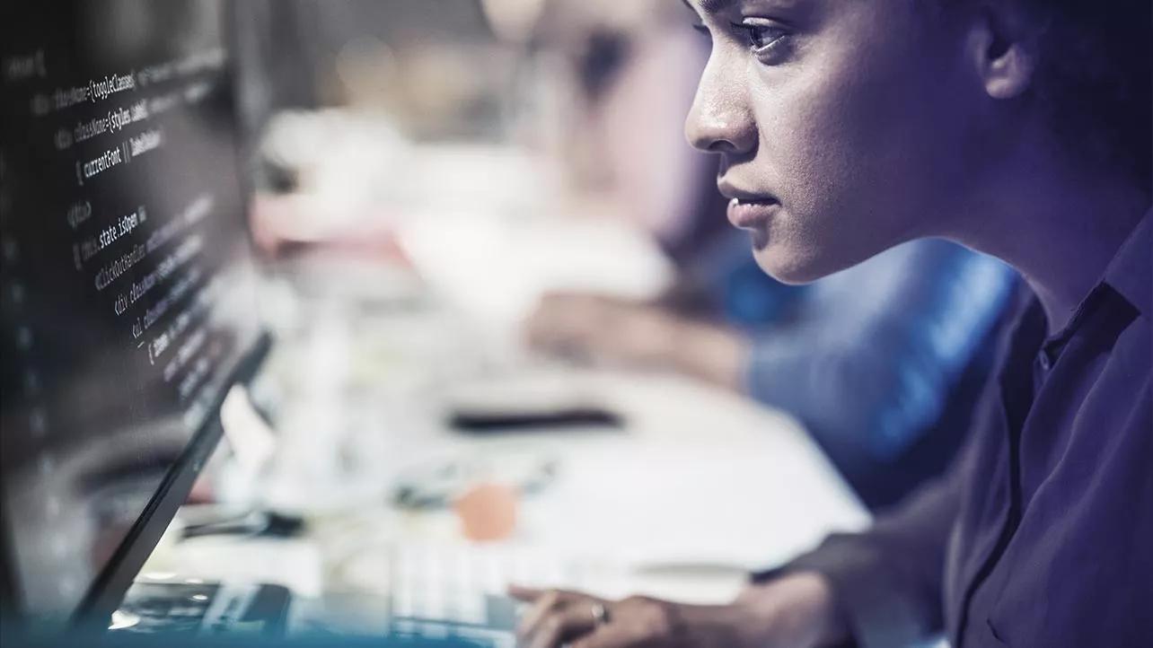 Woman Reviewing Code