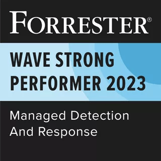 Award Badge - 2023 - Forrester Wave Strong Performer MDR