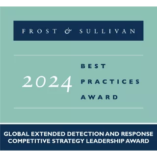 受賞バッジ - 2024 - Frost & Sullivan Global XDR Competitive Strategy