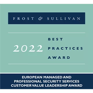 Award Badge - 2022 - Frost & Sullivan European Managed and Professional Security Services